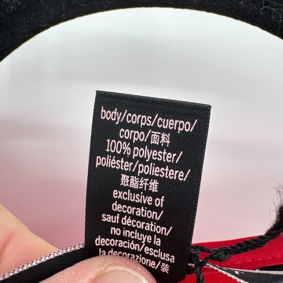 NWT VICTORIA'S SECRET Red Flutter Sleeve "Love" Lightweight Satin Robe One Size - Picture 6 of 6